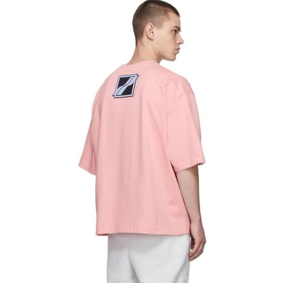 We11done Pink Crystal Logo T-Shirt Size Medium - Picture 3 of 10